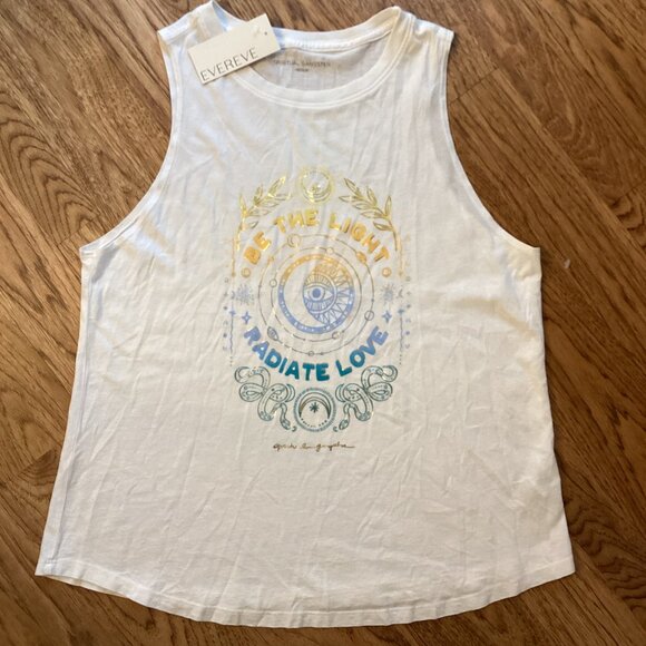 NWT Spiritual Gangster The Light Jade Muscle Tank M BE THE LIGHT RADIATE LOVE - Picture 3 of 4
